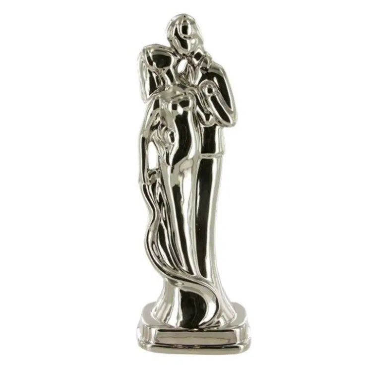 Couple de mariés argent solennel 30 cm-Cerf Dellier Best