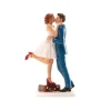Couple mariés enlacés avec valise 16 cm-Cerf Dellier New