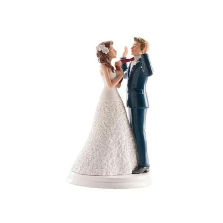 Couple mariés mains en l'air 20 cm-Cerf Dellier New