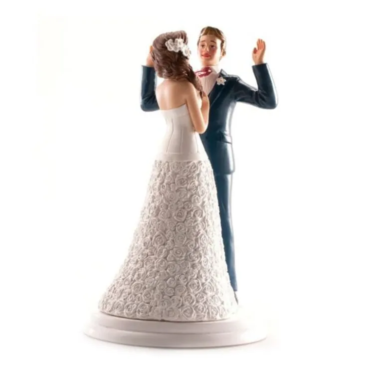 Couple mariés mains en l'air 20 cm-Cerf Dellier New