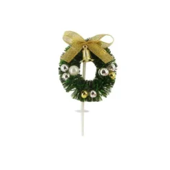 Couronne de Noël dorée sur pique-Cerf Dellier Clearance