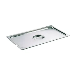 Couvercle inox avec poignée GN 1/2 et encoche pour louche - pour bac sans anse-Cerf Dellier New