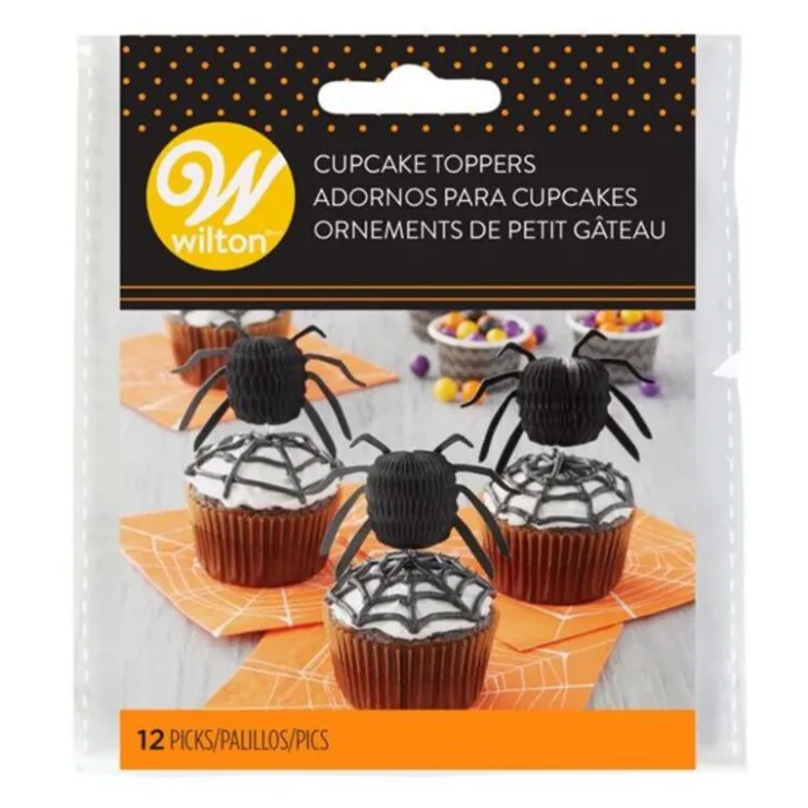 Cupcake Toppers araignées Wilton (x12)-Cerf Dellier Discount