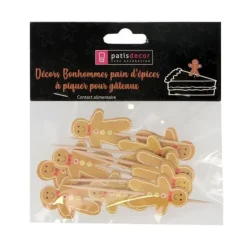 Cupcake Toppers Bonshommes Pain d'Epices (x12)-Cerf Dellier Best