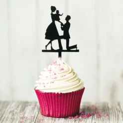 Cupcake Toppers Déclaration (x 8)-Cerf Dellier Discount
