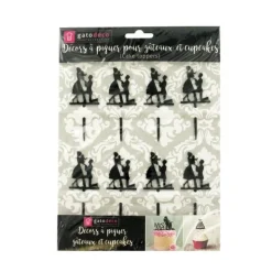 Cupcake Toppers Déclaration (x 8)-Cerf Dellier Discount