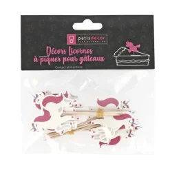 Cupcake Toppers Licorne (x 12)-Cerf Dellier Online