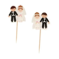 Cupcake Toppers Mariage (x 12)-Cerf Dellier Clearance