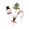 Cupcake Toppers Merry Christmas assortis (x8)-Cerf Dellier Discount