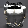 Cupcake Toppers Moustache "Bonne Fête" (x 2)-Cerf Dellier Sale