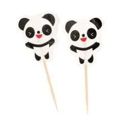 Cupcake Toppers Pandas (x 24)-Cerf Dellier Best