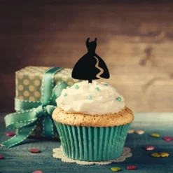 Cupcake Toppers Robe (x 8)-Cerf Dellier Best