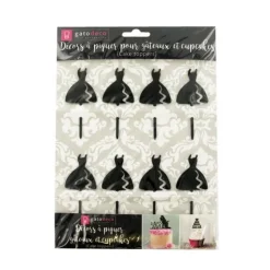 Cupcake Toppers Robe (x 8)-Cerf Dellier Best