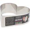 Cœur à mousse inox H 4,5 cm L 12 cm-Cerf Dellier