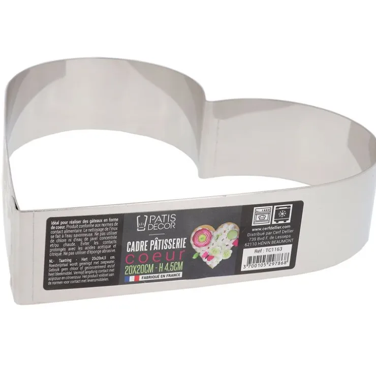 Cœur à mousse inox H 4,5 cm L 20 cm-Cerf Dellier Best