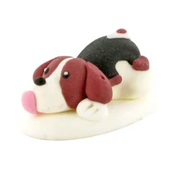 Décor comestible Chien couché 6,5 cm-Cerf Dellier Hot