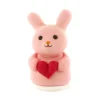 Décor comestible Lapin Rose Coeur 4,5 cm-Cerf Dellier Discount