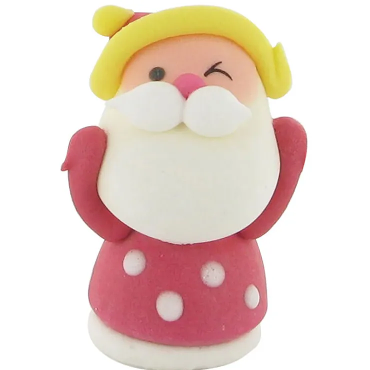 Décor comestible Père Noël clin d'œil-Cerf Dellier Online