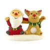 Décor comestible Père Noël et Renne assis-Cerf Dellier Sale