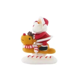 Décor comestible Père Noël sur son renne-Cerf Dellier Clearance