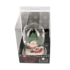 Décor de noël pour bûche "boule à neige Père Noël" à poser-Cerf Dellier Outlet