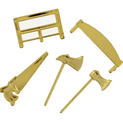 Décors à piquer "Haches et scies dorées" x 250 pièces-Cerf Dellier Clearance