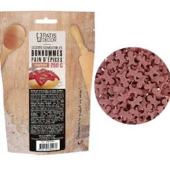 Décors comestibles bonhommes pain d'épices marron - 250 g-Cerf Dellier Online