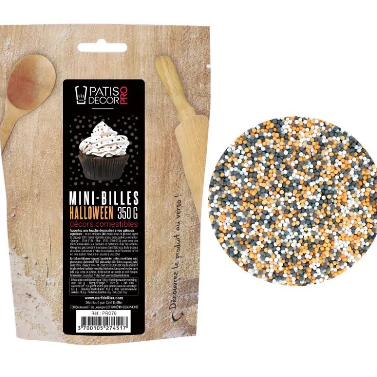 Décors comestibles mini billes Halloween 350 g-Cerf Dellier Discount