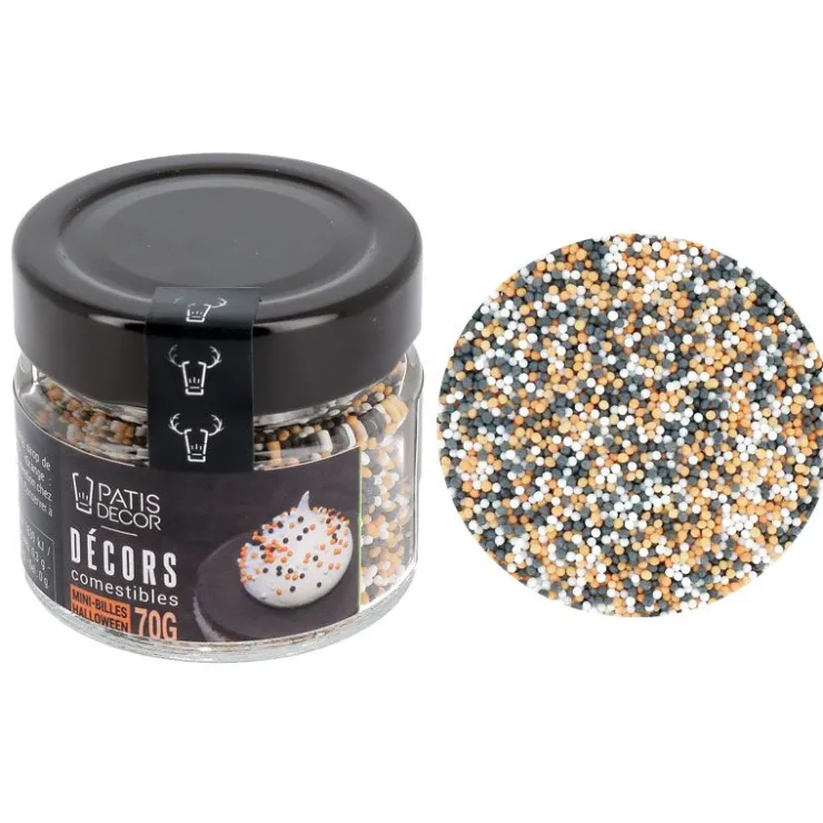 Décors comestibles mini billes d'Halloween 70 g-Cerf Dellier Outlet