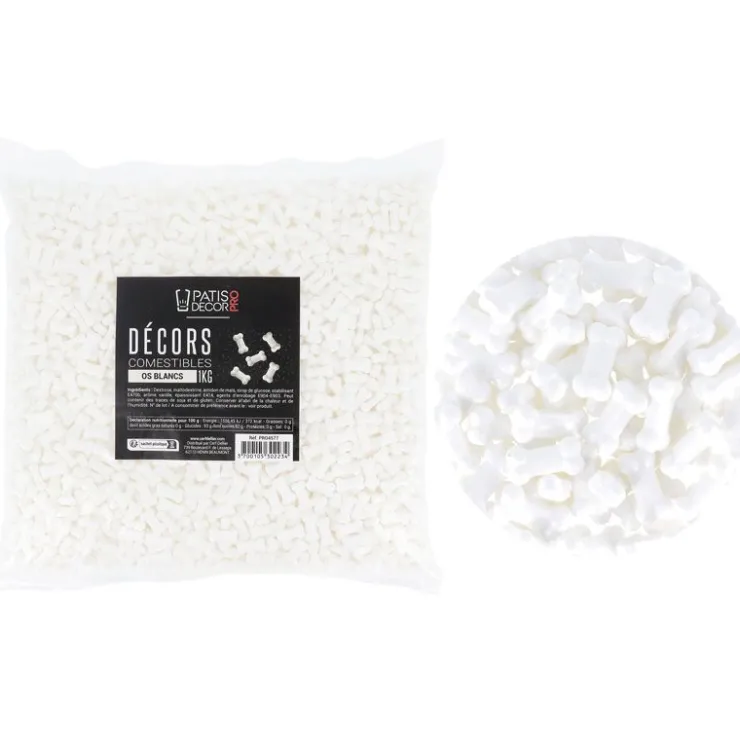 Décors comestibles os blancs 1 kg-Cerf Dellier Clearance