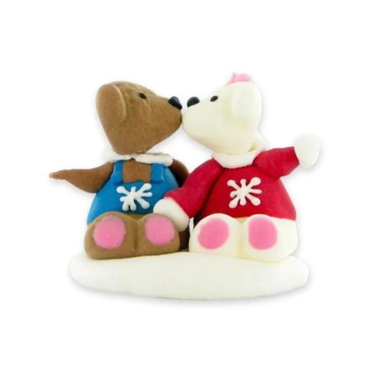 Décors comestibles Oursons bisous (x24)-Cerf Dellier New