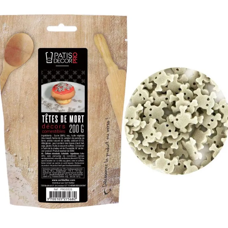 Décors comestibles Têtes de mort 200 g-Cerf Dellier Best