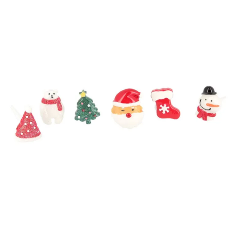 Décors de Noël assortis en résine thème 2 (x24)-Cerf Dellier New