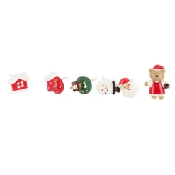 Décors de Noël assortis en résine thème 1 (x24)-Cerf Dellier Outlet