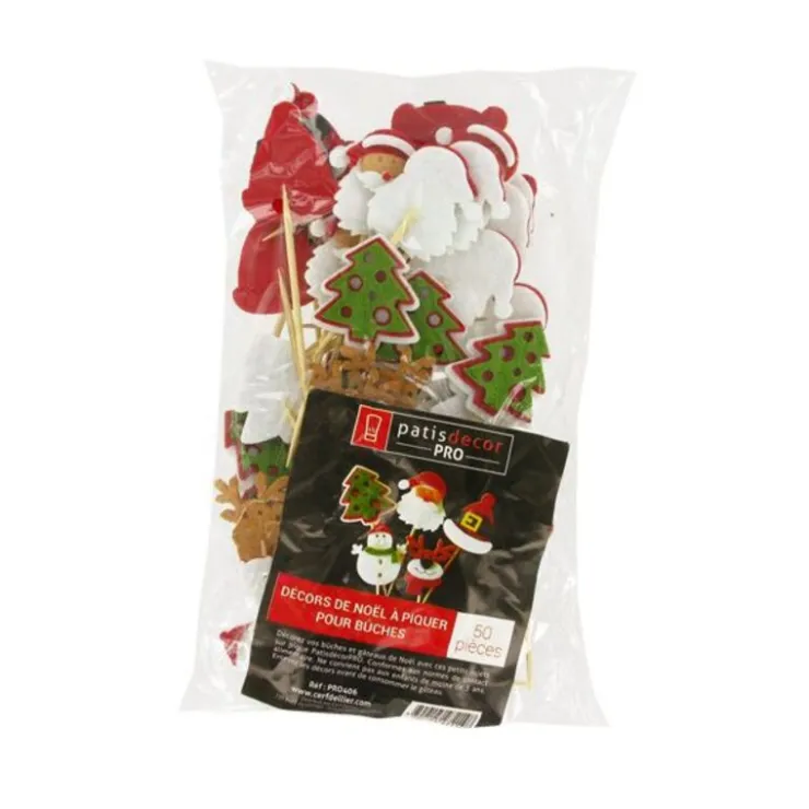 Décors de Noël en feutrine thème 1 (x50)-Cerf Dellier