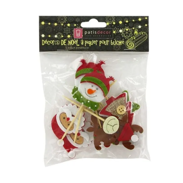 Décors de Noël en feutrine thème 2 (x10)-Cerf Dellier Clearance