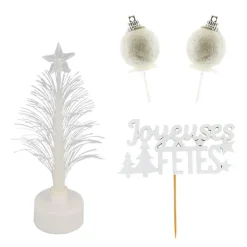 Décors de Noël sapins lumineux, joyeuses fêtes et décors à piquer-Cerf Dellier Hot