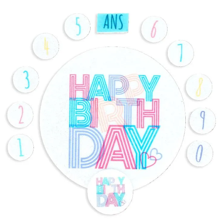 Décors en azyme assortis thème anniversaire n°3 - DDM 10/24-Cerf Dellier Sale