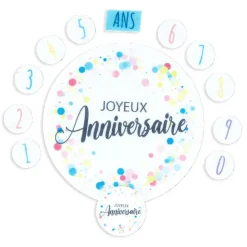 Décors en azyme assortis thème anniversaire n°5-Cerf Dellier Discount