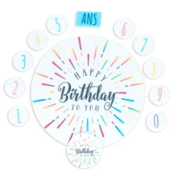 Décors en azyme assortis thème anniversaire n°4-Cerf Dellier New