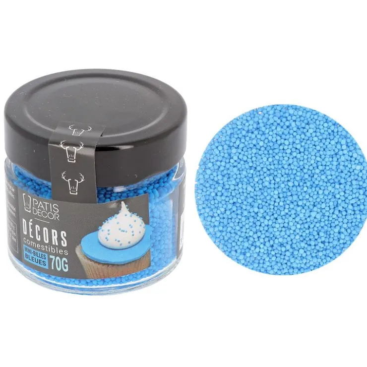 Décors mini billes comestibles bleues-Cerf Dellier Clearance
