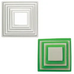 Découpoirs carrés assortis PME (x 6)-Cerf Dellier Best