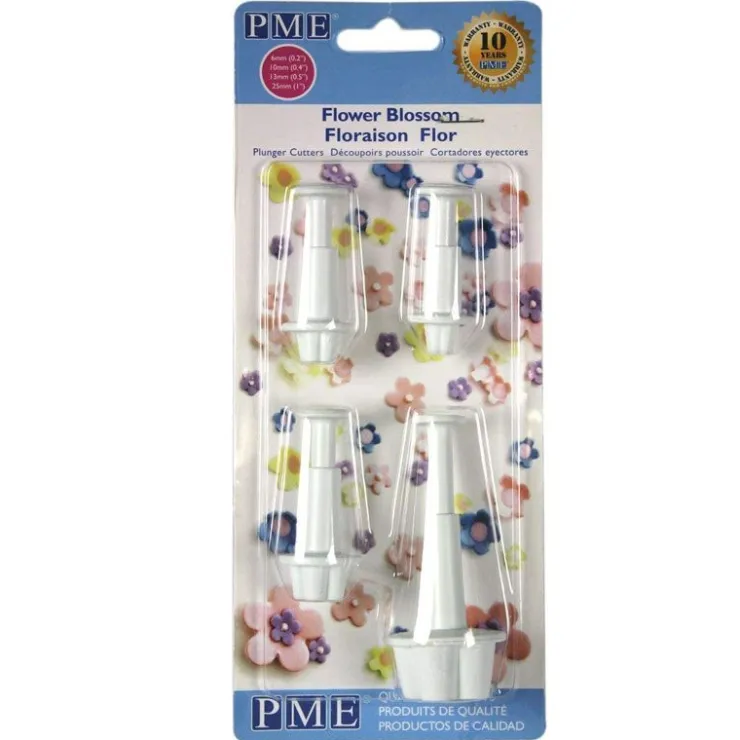 Découpoirs éjecteurs fleurs assortis PME (x 4)-Cerf Dellier Clearance