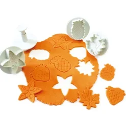 Découpoirs éjecteurs fruits assortis Patisdécor (x 4)-Cerf Dellier Best