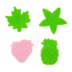 Découpoirs éjecteurs fruits assortis Patisdécor (x 4)-Cerf Dellier Best