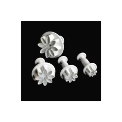 Découpoirs éjecteurs Marguerite assortis Patisdécor (x 4)-Cerf Dellier
