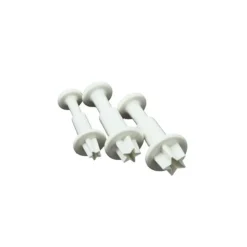 Découpoirs éjecteurs mini-étoile Patisdecor (x 3)-Cerf Dellier