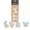 Découpoirs éjecteurs thème Pâques Patisdécor (x 4)-Cerf Dellier New