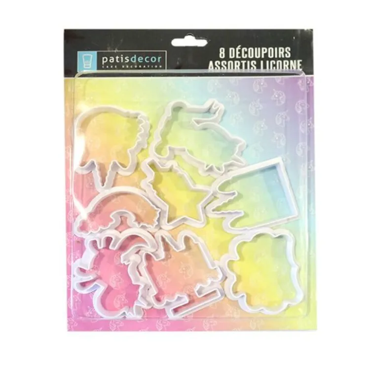 Découpoirs licorne assortis (x 8)-Cerf Dellier New