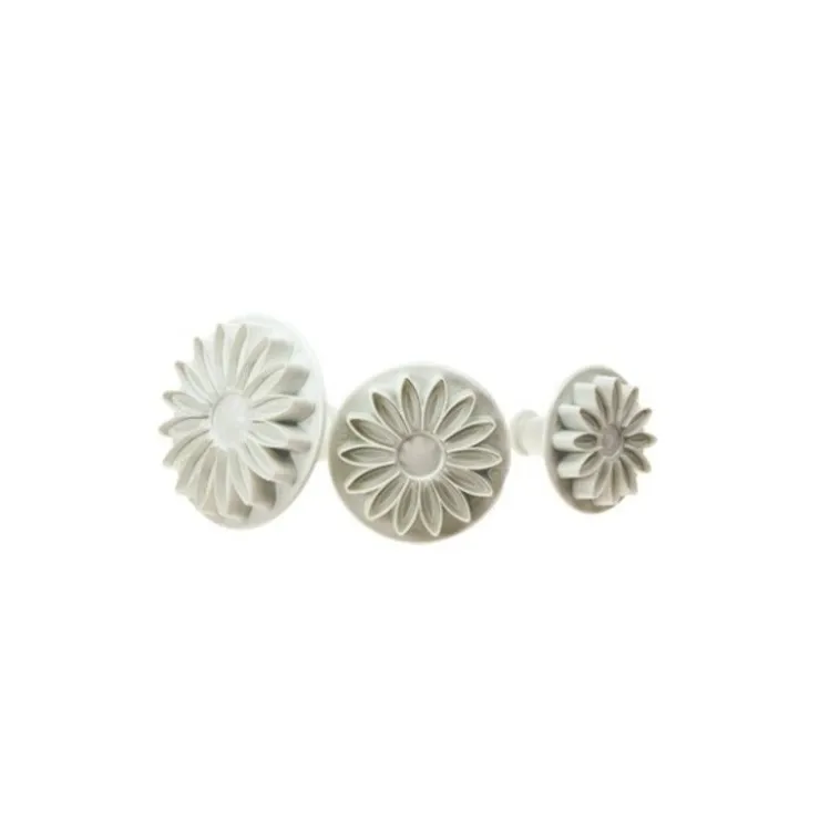 Découpoirs poussoirs Marguerites Patisdécor assortis (x 3)-Cerf Dellier Online